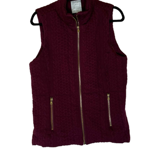 Lemon Tart Cable  Burgundy Vest Size‎ Large